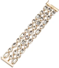 Lauren Ralph Lauren Gold Tone 3 Row Stone Flex Line Bracelet