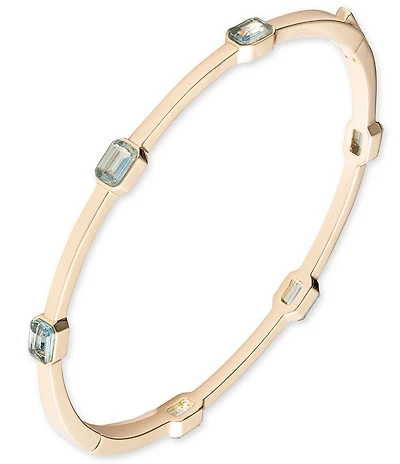 Lauren Ralph Lauren Gold Tone Aqua Stone Bangle Bracelet