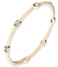 Lauren Ralph Lauren Gold Tone Aqua Stone Bangle Bracelet