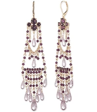 Lauren Ralph Lauren Gold Tone Beaded Chandelier Earrings