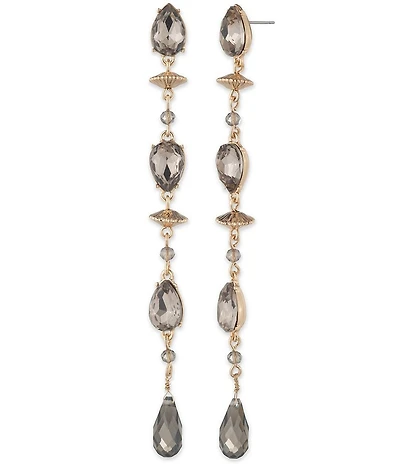 Lauren Ralph Lauren Gold Tone Beaded Linear Earrings