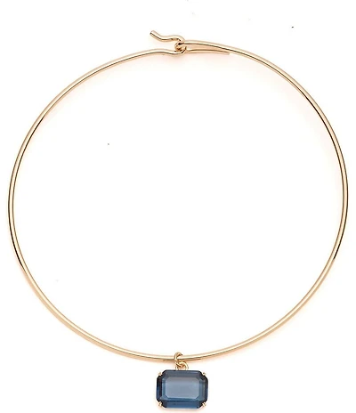 Lauren Ralph Lauren Gold Tone Blue Stone Pendant Necklace