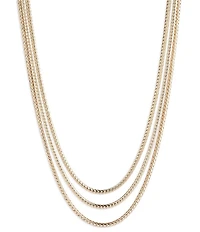 Lauren Ralph Lauren Gold Tone Chain Multirow Chain Necklace