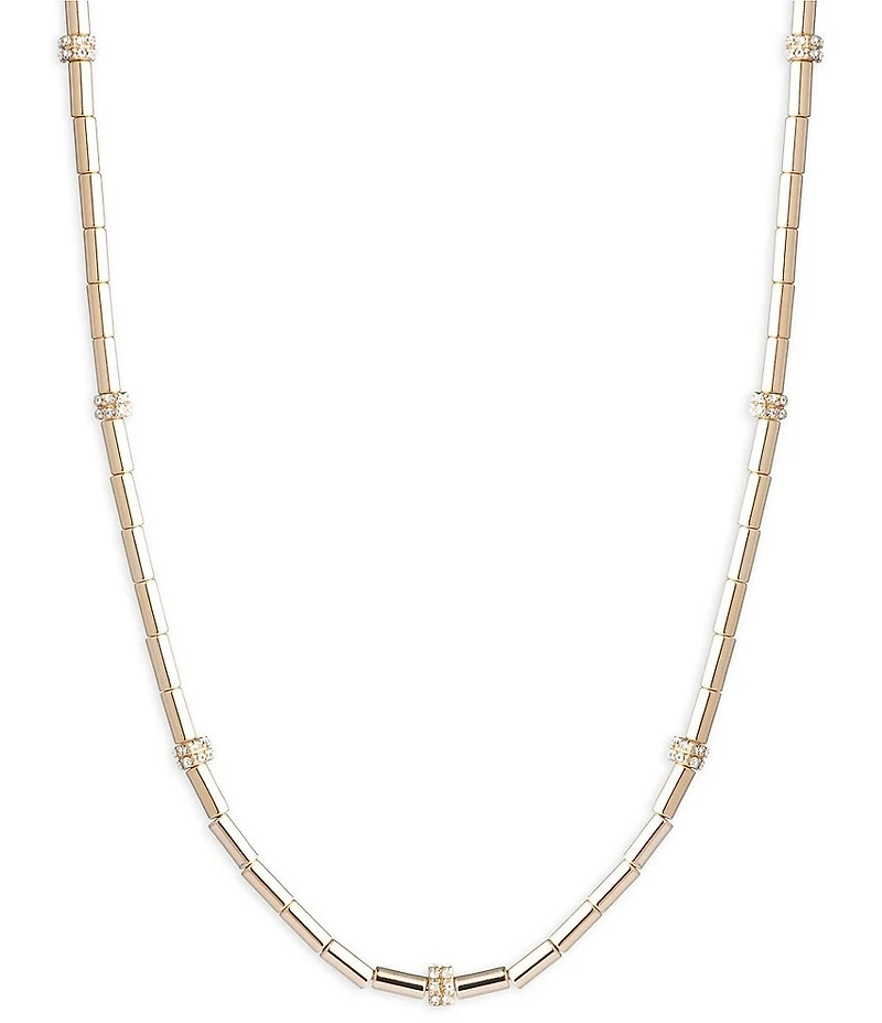 Lauren Ralph Lauren Gold Tone Crystal Pave Collar Necklace