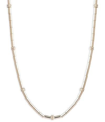 Lauren Ralph Lauren Gold Tone Crystal Pave Collar Necklace
