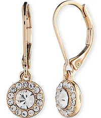 Lauren Ralph Lauren Gold Tone Crystal Pave Drop Earrings