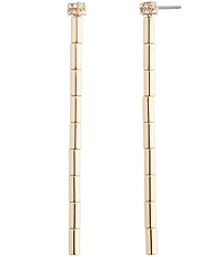 Lauren Ralph Lauren Gold Tone Crystal Pave Linear Earrings