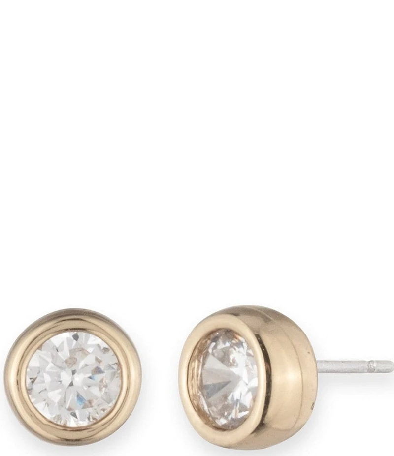 Lauren Ralph Lauren Gold Tone Crystal Stud Earrings