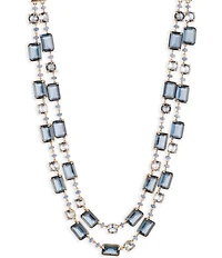 Lauren Ralph Lauren Gold Tone Double Row Stone Short Multi-Strand Necklace