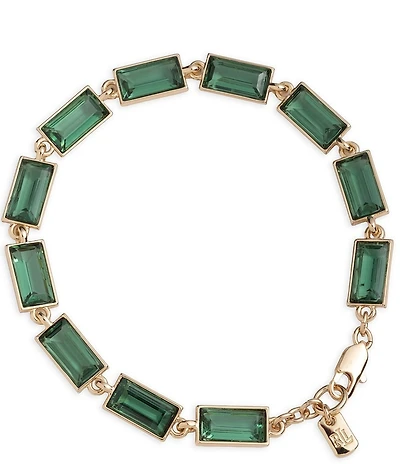 Lauren Ralph Lauren Gold Tone Erinite Baguette Flex Line Bracelet
