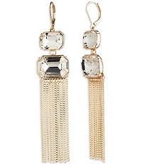 Lauren Ralph Lauren Gold Tone Fringe Stone Chandelier Earrings