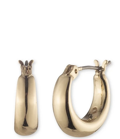 Lauren Ralph Lauren Gold Tone Classic Puffy Hoop Earrings