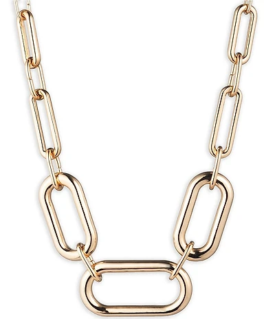 Lauren Ralph Lauren Gold Tone Link Collar Necklace