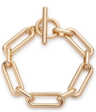 Lauren Ralph Lauren Gold Tone Large Link Flex Line Bracelet