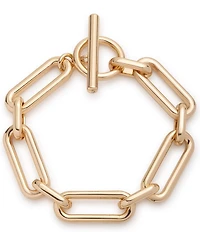 Lauren Ralph Lauren Gold Tone Large Link Flex Line Bracelet