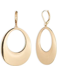 Lauren Ralph Lauren Gold Tone Large Open Orbital Drop Earrings
