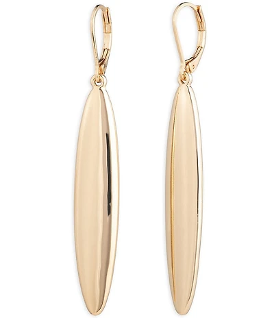 Lauren Ralph Lauren Gold Tone Large Organic Metal Drop Earrings