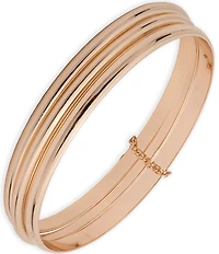 Lauren Ralph Lauren Gold Tone Logo Bangle Bracelet Set