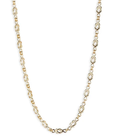 Lauren Ralph Lauren Gold Tone Logo Knot Collar Necklace