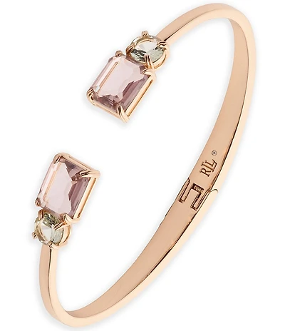 Lauren Ralph Lauren Gold Tone Open Stone Cuff Bracelet