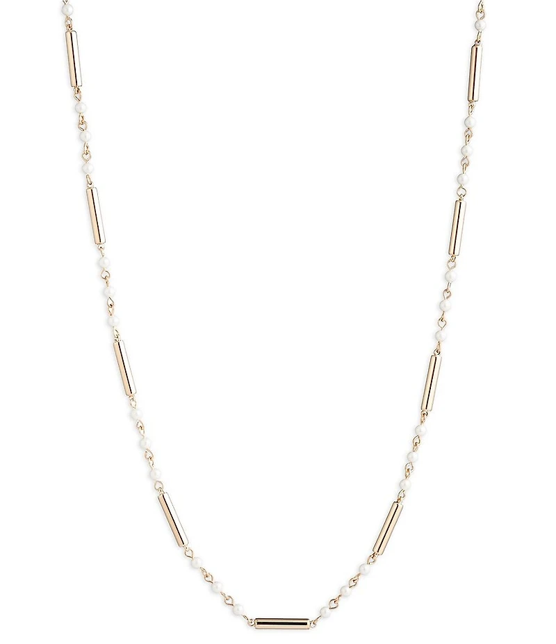 Lauren Ralph Lauren Delicate Pearl Bar Strand Collar Necklace
