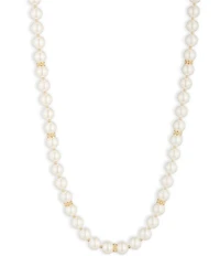 Lauren Ralph Lauren Gold Tone Pearl Collar Necklace