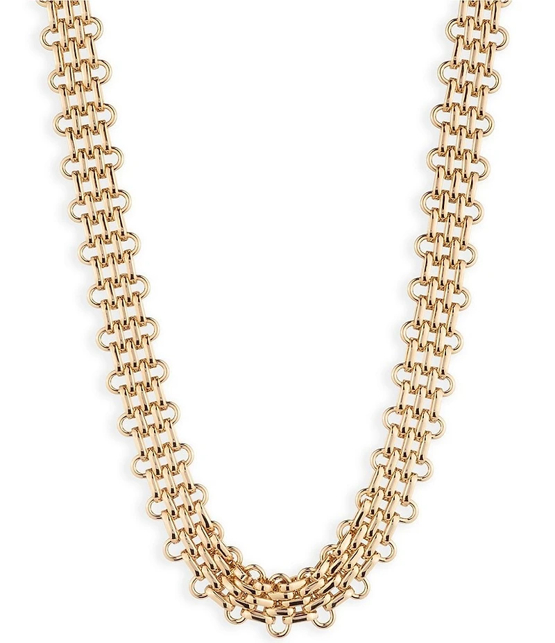 Lauren Ralph Lauren Gold Tone Rolo Link Collar Necklace