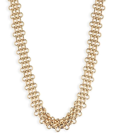 Lauren Ralph Lauren Gold Tone Rolo Link Collar Necklace
