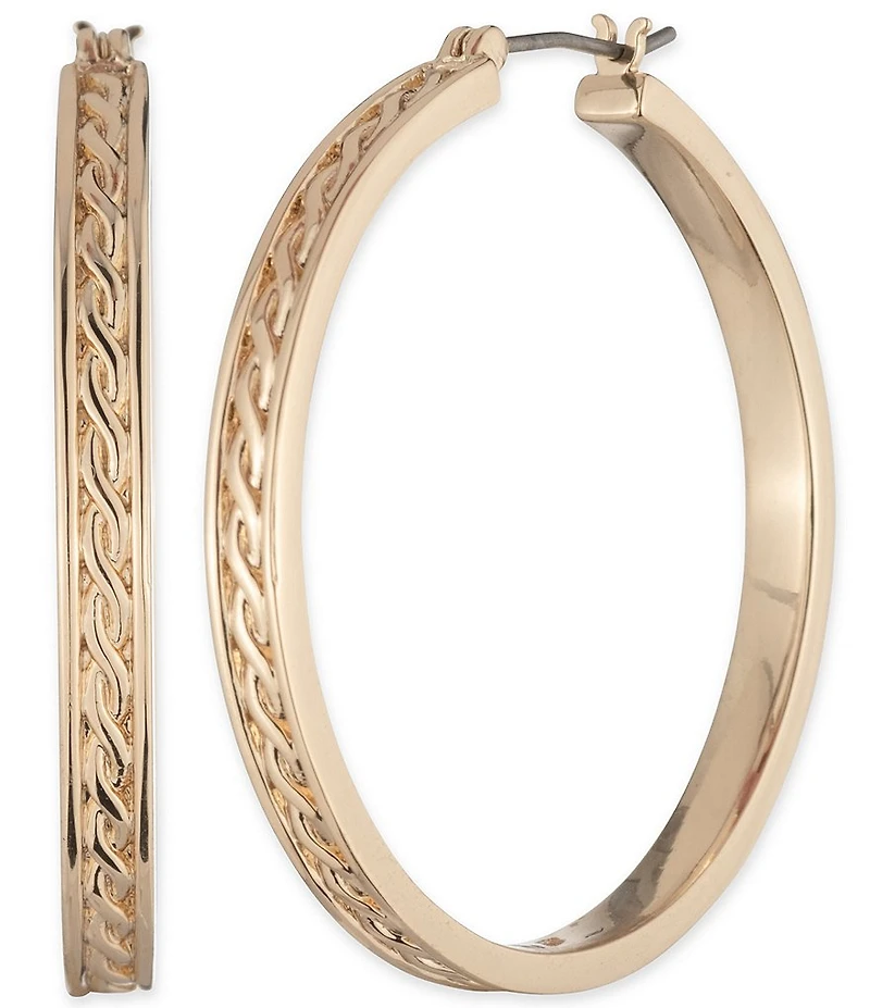 Lauren Ralph Lauren Gold Rope Hoop Earrings
