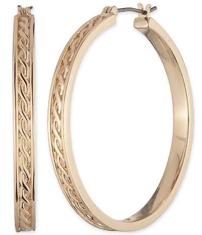 Lauren Ralph Lauren Gold Rope Hoop Earrings
