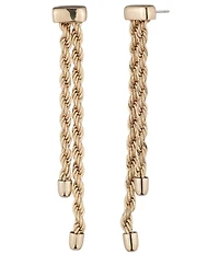 Lauren Ralph Lauren Gold Tone Rope Linear Earrings