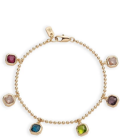 Lauren Ralph Lauren Gold Tone Shaky Station Flex Line Bracelet