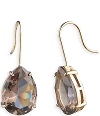 Lauren Ralph Lauren Gold Tone Smoked Topaz Teardrop Drop Earrings