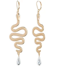 Lauren Ralph Lauren Gold Tone Snake Chandelier Earrings