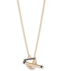 Lauren Ralph Lauren Gold Tone Stirrup Short Pendant Necklace