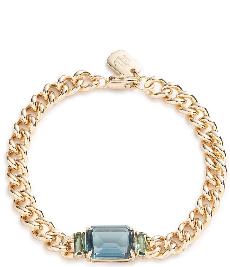 Lauren Ralph Lauren Gold Tone Stone Flex Line Bracelet
