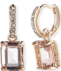 Lauren Ralph Lauren Gold Tone Stone Huggie Hoop Drop Earrings
