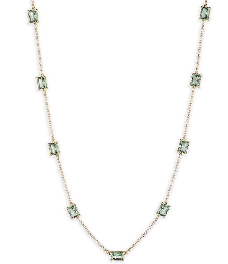 Lauren Ralph Lauren Gold Tone Stone Station Collar Necklace