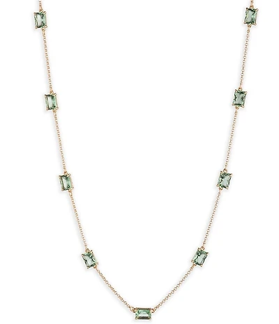 Lauren Ralph Lauren Gold Tone Stone Station Collar Necklace