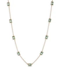 Lauren Ralph Lauren Gold Tone Stone Station Collar Necklace