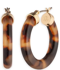 Lauren Ralph Lauren Gold Tone Tortoise Hoop Earrings