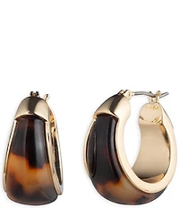 Lauren Ralph Lauren Gold Tone Tortoise Hoop Earrings