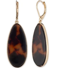 Lauren Ralph Lauren Gold Tone Tortoise Large Drop Earrings