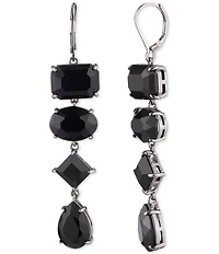 Lauren Ralph Lauren Hematite Tone Jet Stone Linear Earrings