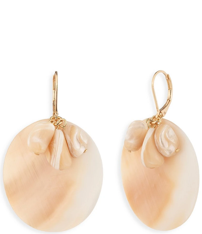 Lauren Ralph Lauren Mother-of-Pearl Shell Disc Shaky Drop Earrings