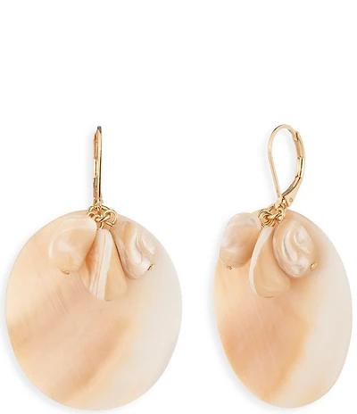 Lauren Ralph Lauren Mother-of-Pearl Shell Disc Shaky Drop Earrings
