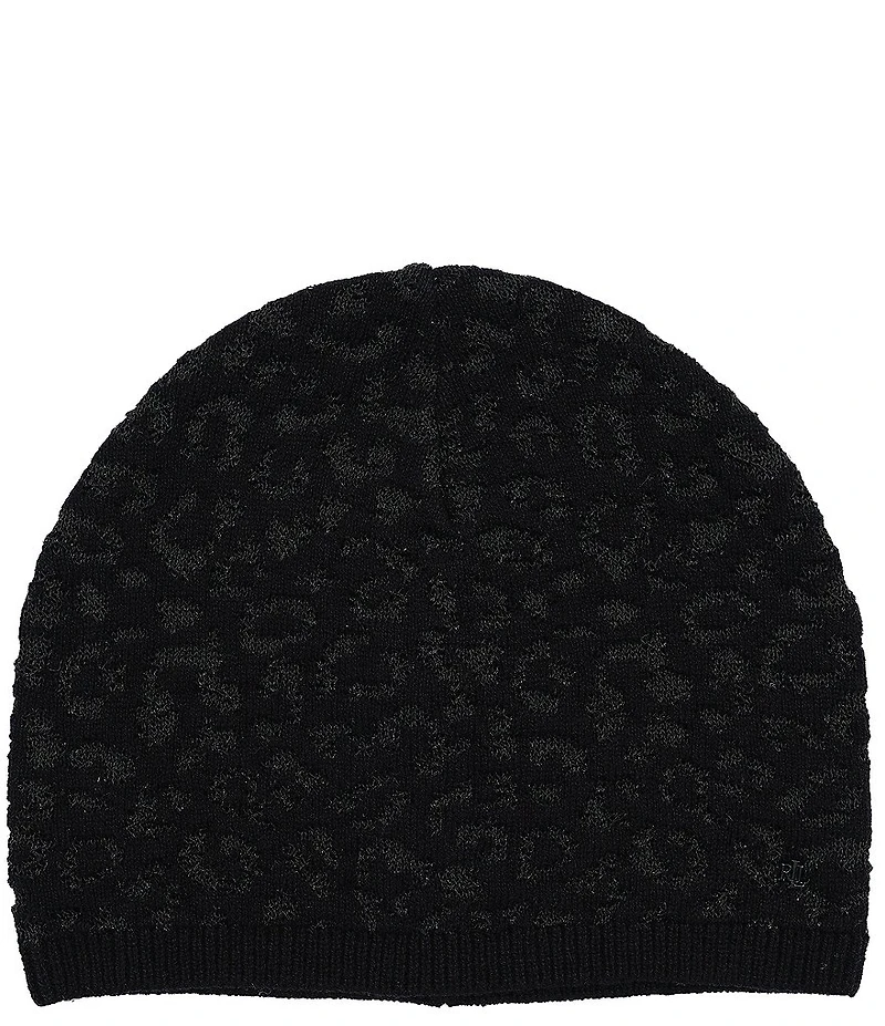 Lauren Ralph Lauren Ocelot Print Knit Beanie