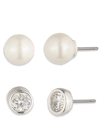 Lauren Ralph Lauren Pearl CZ Duo Stud Earring Set