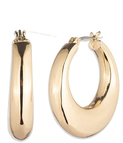 Lauren Ralph Lauren Polished Puffy Hoop Earrings