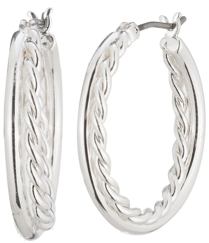 Lauren Ralph Lauren Rope Twist Hoop Earrings